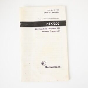 RadioShack HTX-200 19-1102 2M VHF Ham Radio Transceiver MANUAL ONLY